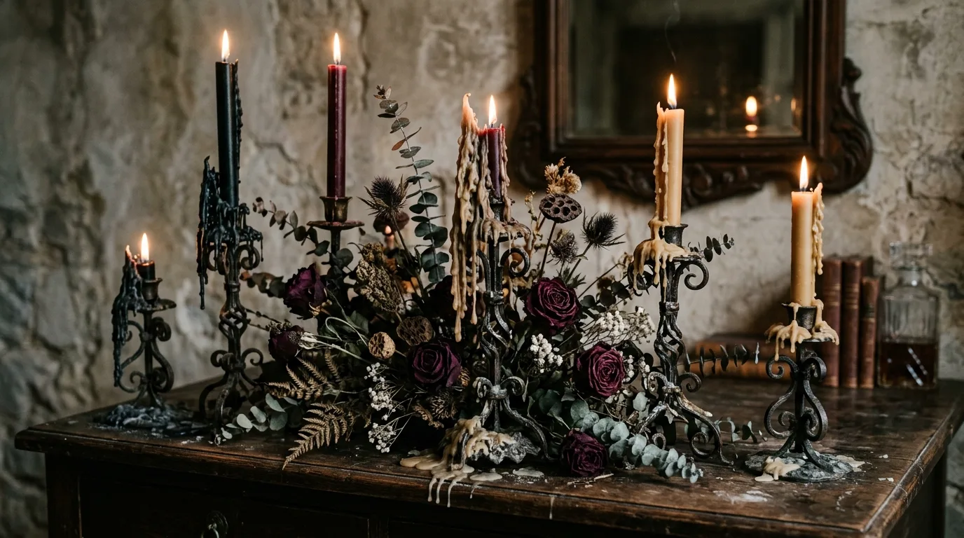 Use sound and scent to strengthen the mood inspiration for an indoor Halloween setting.
